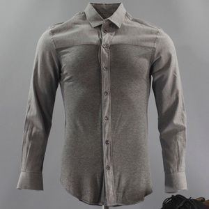 Armani Gray Long Sleeve Button Up Shirt